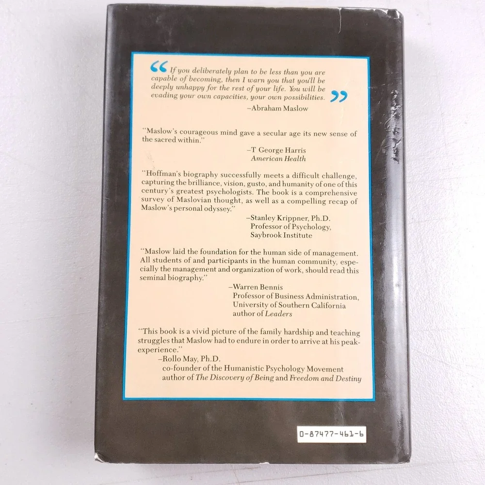 The Right to Be Human A Biography of Abraham Maslow Edward Hoffman 1st Ed‎ 1988